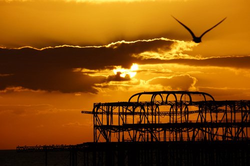 #Photographer <a href="/jpphoto46/">Jacqueline Da Costa</a>'s #Beautiful #sunset image of Brighton's Pier. View her work here: goo.gl/dsdP2V