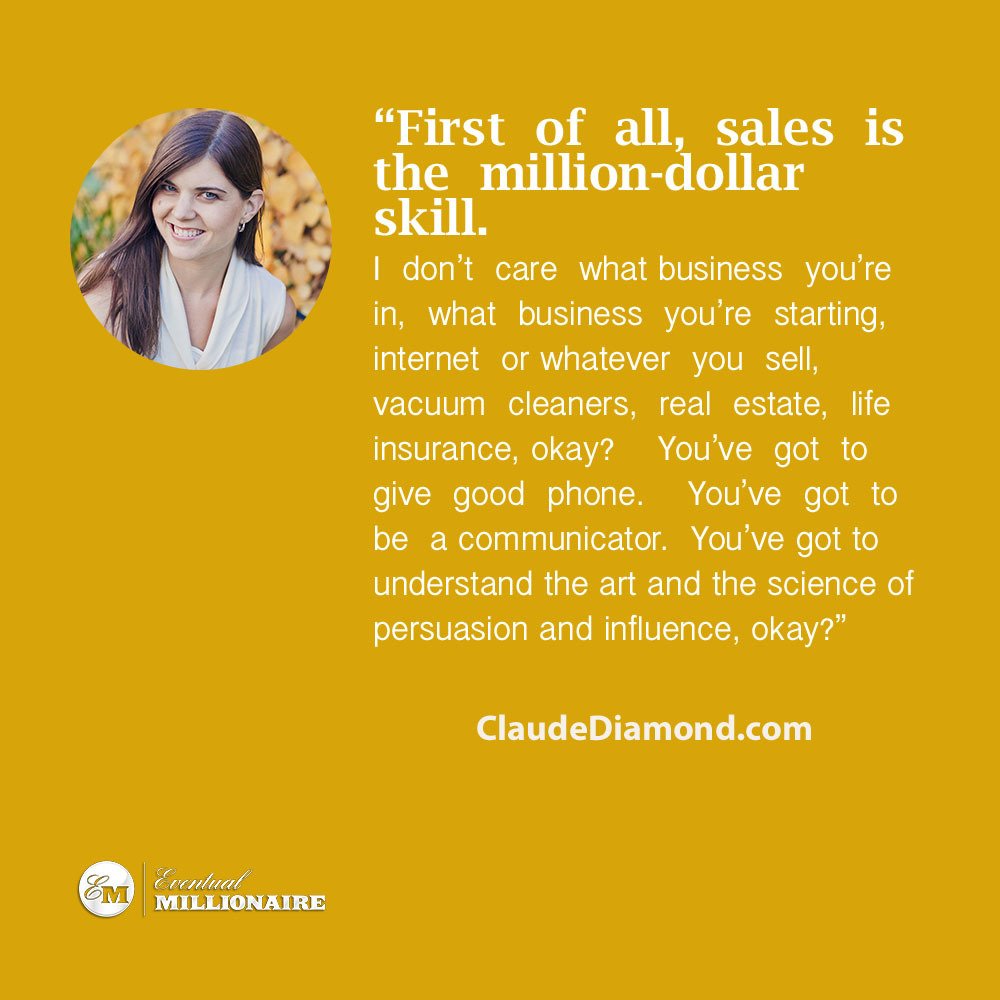 eventualmillion's tweet photo. "First of all, sales is the million-dollar skill". https://t.co/MHARnrJaIK
