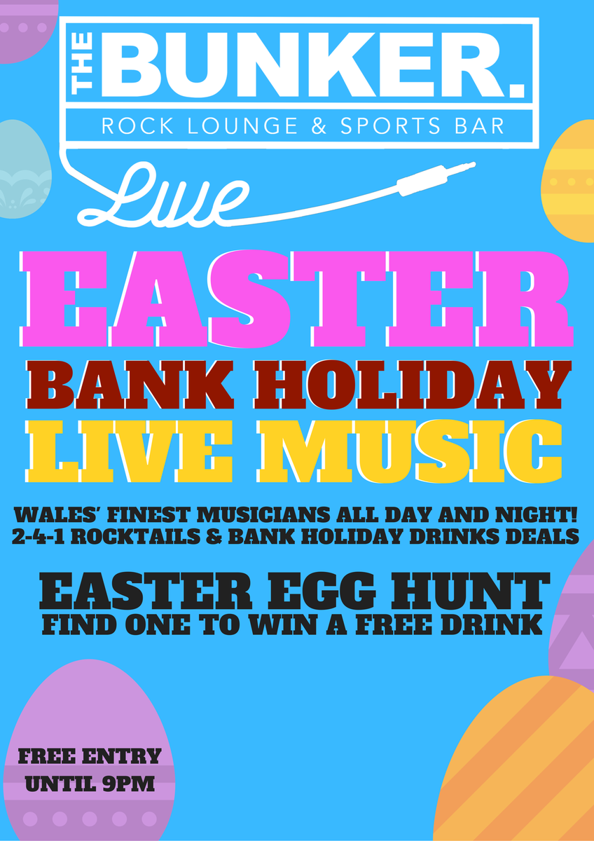 HAPPY EASTER! WE DIDN'T GET YOU ANY CHOCOLATE, SO HAVE A FULL DAY OF LIVE MUSIC ON US! 

facebook.com/events/1761953…