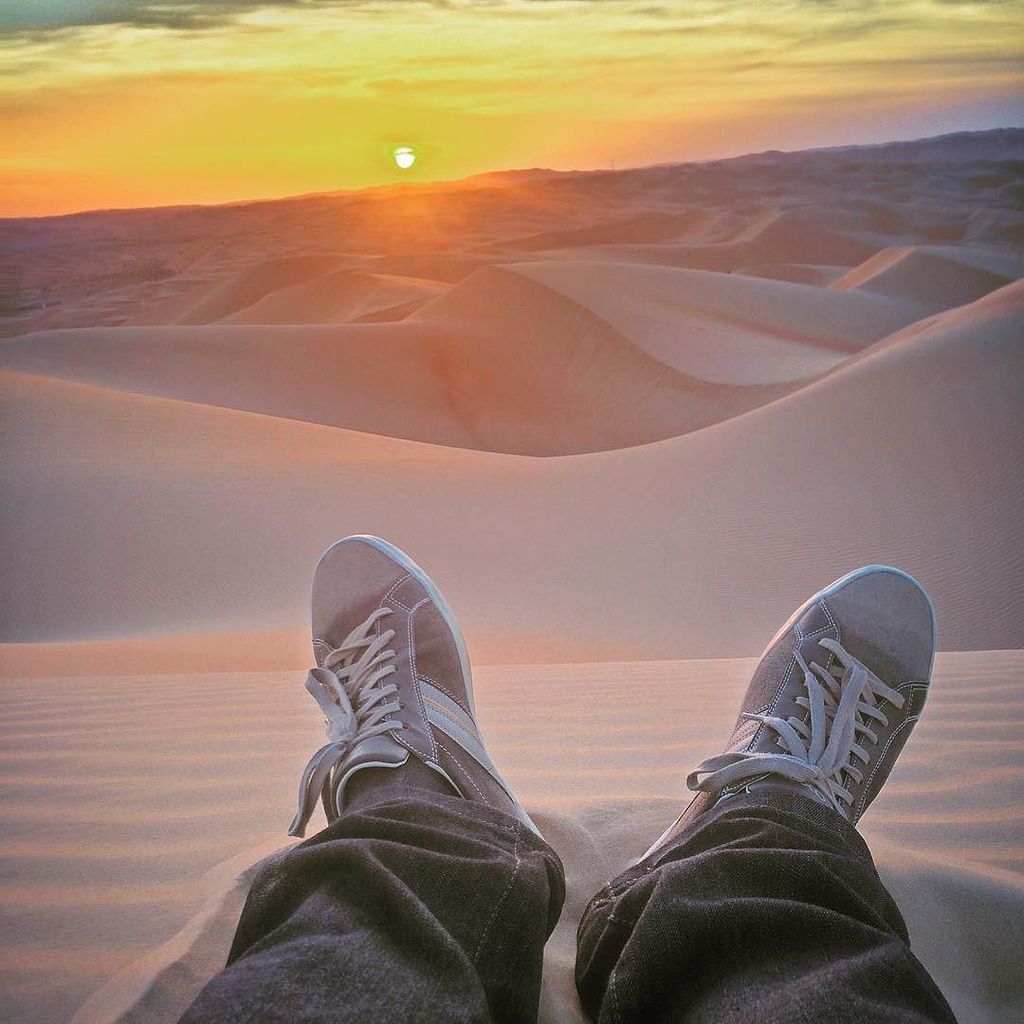 Enjoying the #sunset in the #desert. #liwadesert #liwaoasis