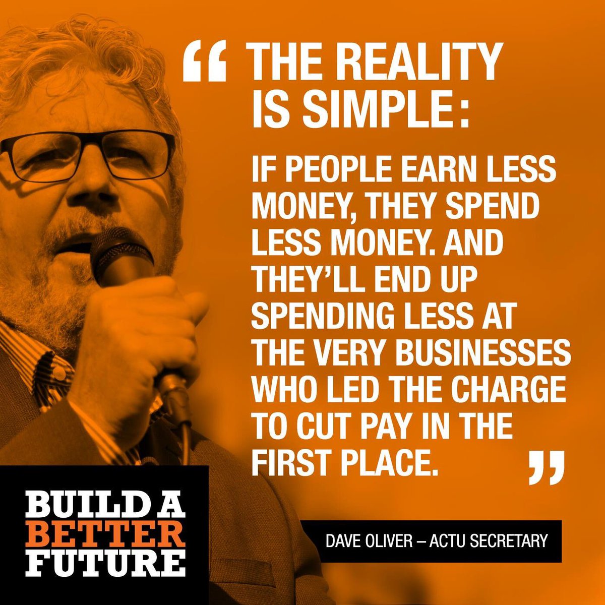 unionsaustralia's tweet photo. 'It's that simple' - @actudave #penaltyrates #easterthanks https://t.co/XGucgMDvSi