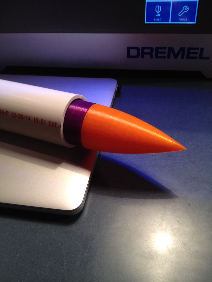 PrintProjectile's tweet image. 2" PVC pipe #aircannon #projectile made on the Dremel Idea Builder #3dPrinter @ PrintedProjectiles.com  #3dPrint