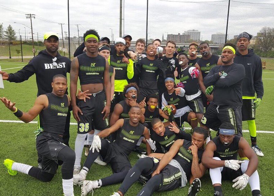 Yaboychristian1's tweet photo. Proud of my squad💯 We ate today. Now it's time to get ready for the IMG Midwest Regional! @NFA7v7 https://t.co/iWlmGn4QpJ