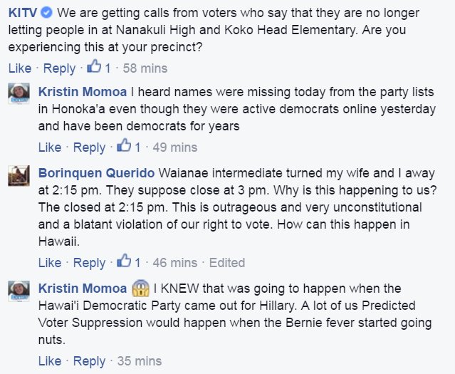 AutumnLakeland's tweet photo. Why is this happening? #HIcaucus #FeelTheBern #HIforBernie https://t.co/CAA2h7AaNP