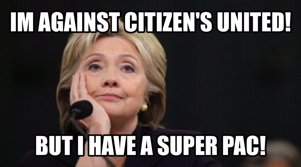 Miriam2626's tweet photo. My super PAC says I am anti super PAC! #WAcaucus #HAcaucus https://t.co/76mtLWDYj4