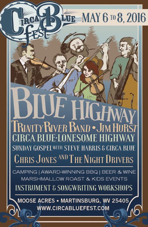 CircaBlueFest's tweet photo. Don't miss @CircaBlueBand @JimHurst1 #BlueHighway @TrinityRband @CJNightDrivers @lhwaywv First Annual @CircaBlueFest https://t.co/r88LnwOcxF