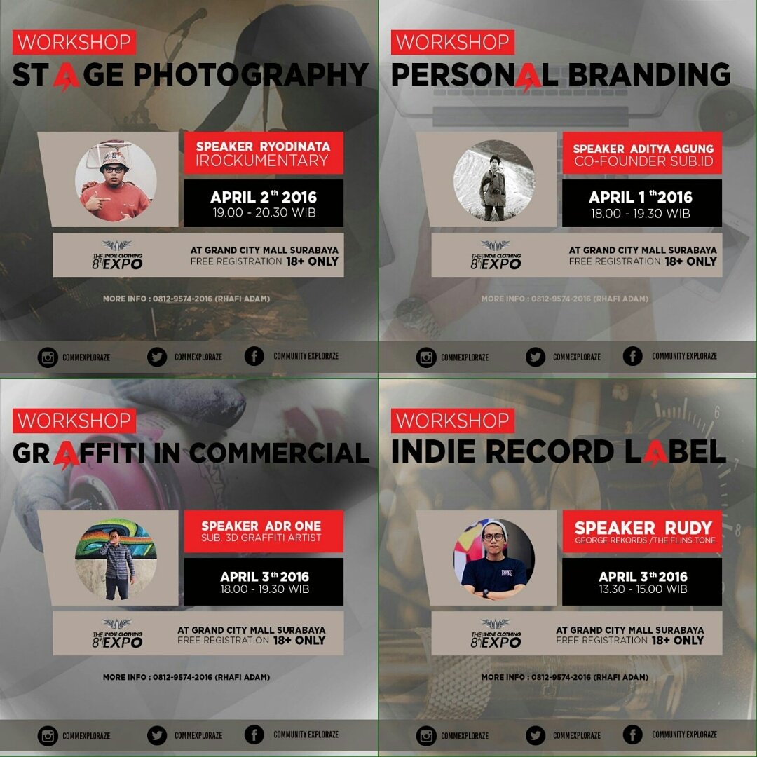 jangan lupa buat ikutan A workshopnya biar ga gaper (gagap pergaulan) free loh, 18+
cek ombak di <a href="/CommExploraze/">Community Exploraze</a>