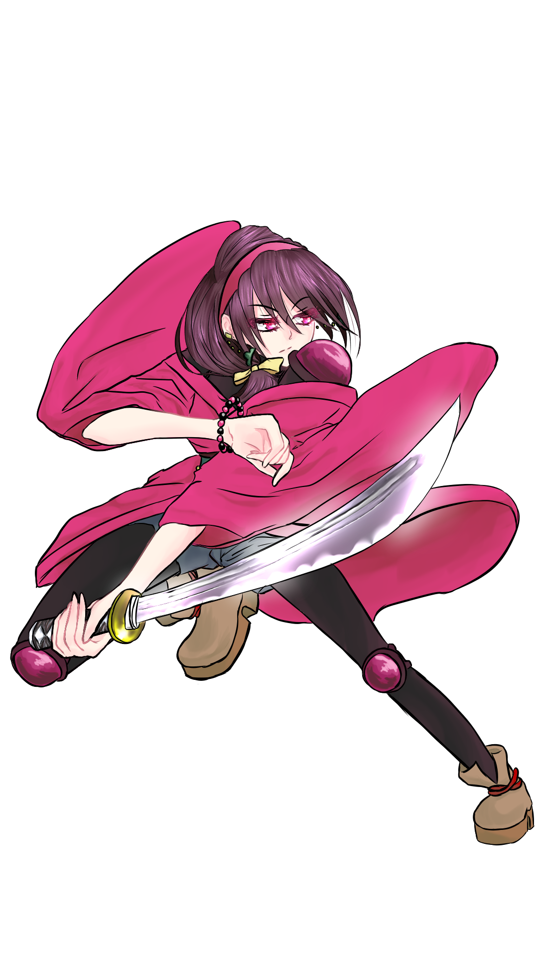 弓 お題箱開設したよ ふなしーパロディ松 イラスト 公開と宣伝も兼ねて 妖退治松のトト子ちゃんはバトル松とは対照的にクールな印象だったので キリッとした表情とそれが映えるポージングを意識しました あと女の子と日本刀はロマン という思いを