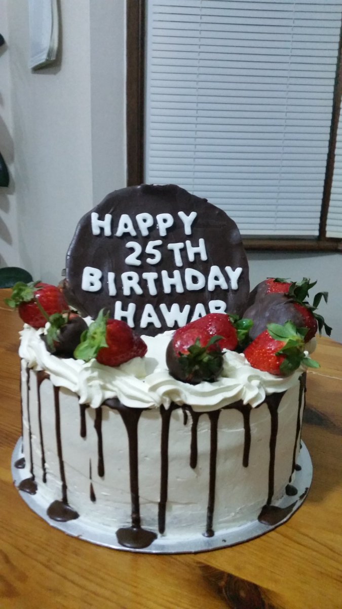 Beautiful  chocolate  sponge birthday  cake