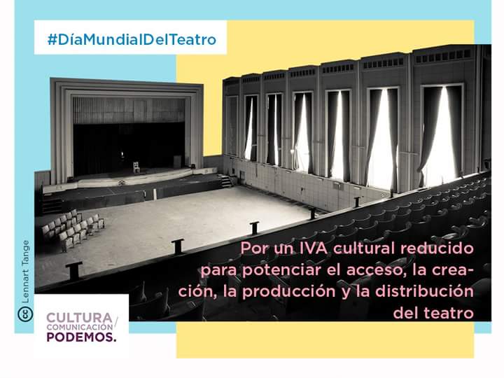 cylcultura's tweet photo. Feliz #DiaMundialDelTeatro Por un país que impulse a sus creadores, consolide nuevos públicos y facilite el acceso. https://t.co/fvmmhrt9An