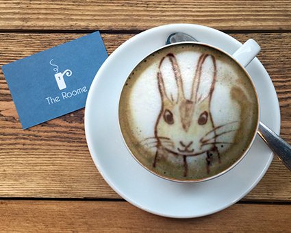 TheRoome's tweet photo. Happy #Easter Everyone! We love this #Rabbit #LatteArt, don’t you? https://t.co/dJ2gTEUDAo