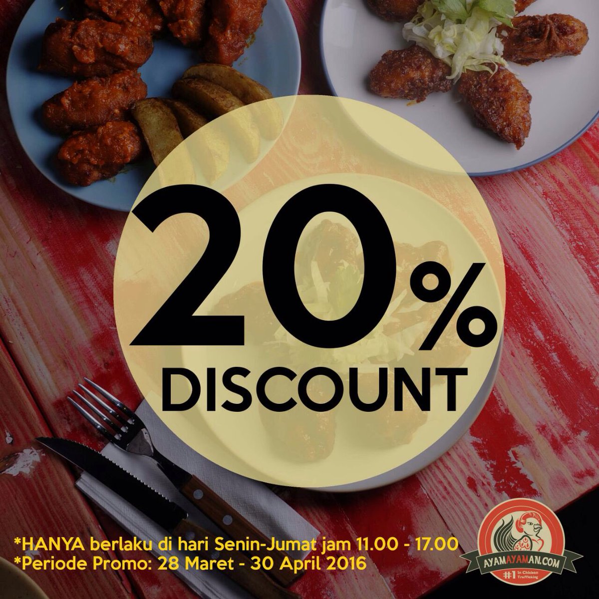 infobdgkuliner's tweet photo. Follow & tag fotomu ke @ayamayamanBDG buat dapetin disc 20% utk semua makanan (kecuali steak) #diskonBDG https://t.co/S9WWrwALJk