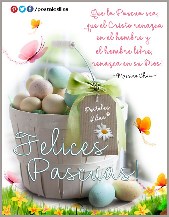 Postales Lilas on Twitter: "Felices Pascuas de Resurrección ...