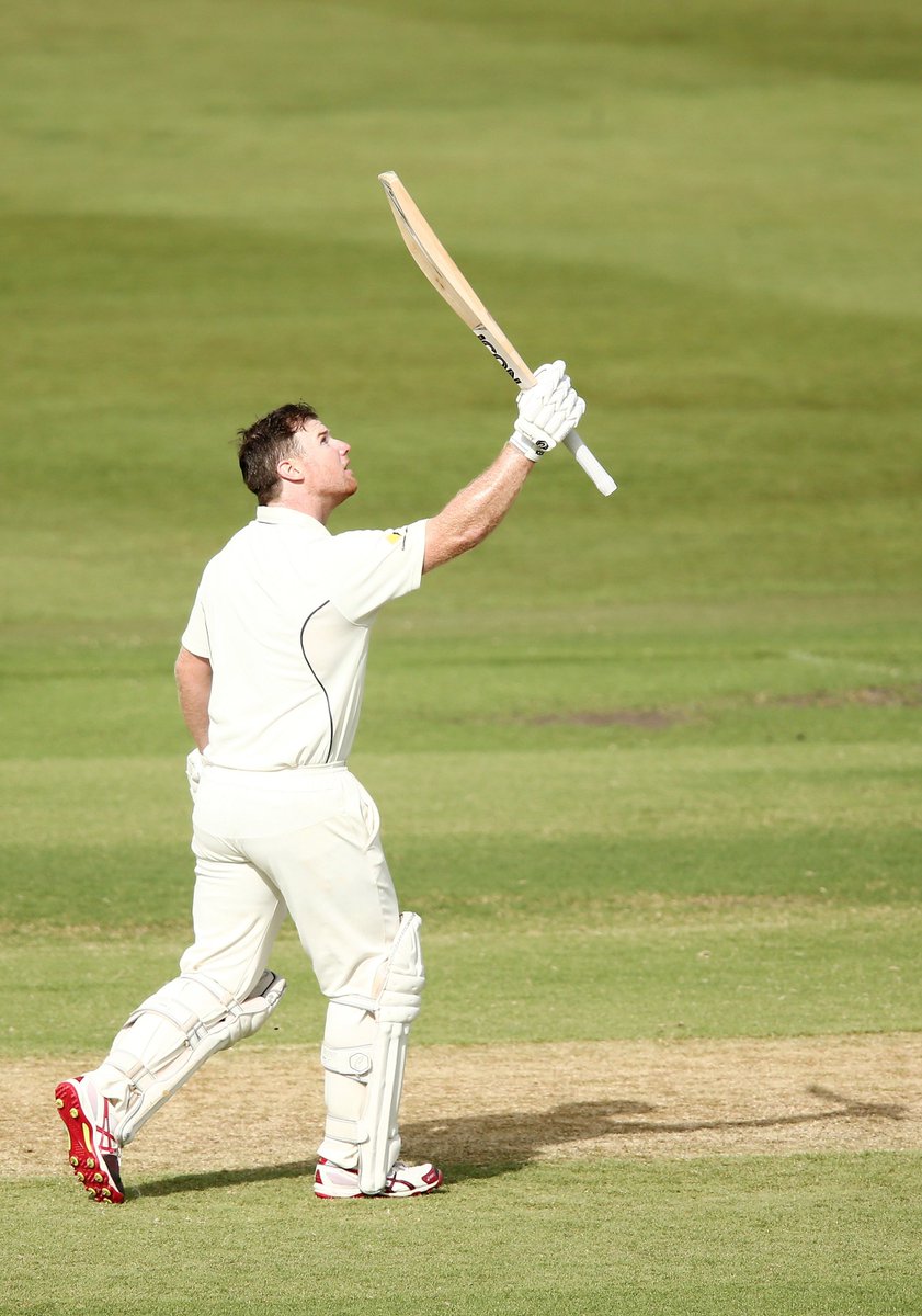 VicStateCricket's tweet photo. Trav Dean with a special tribute for a loved one today with a century in the Sheffield Shield Final. https://t.co/B2k0vYvK4N