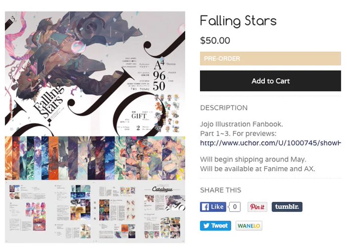 JOJO book's International purchasing link is ready! https://t.co/42V9vQJxJS ship in May. Available at Fanime and AX. 
