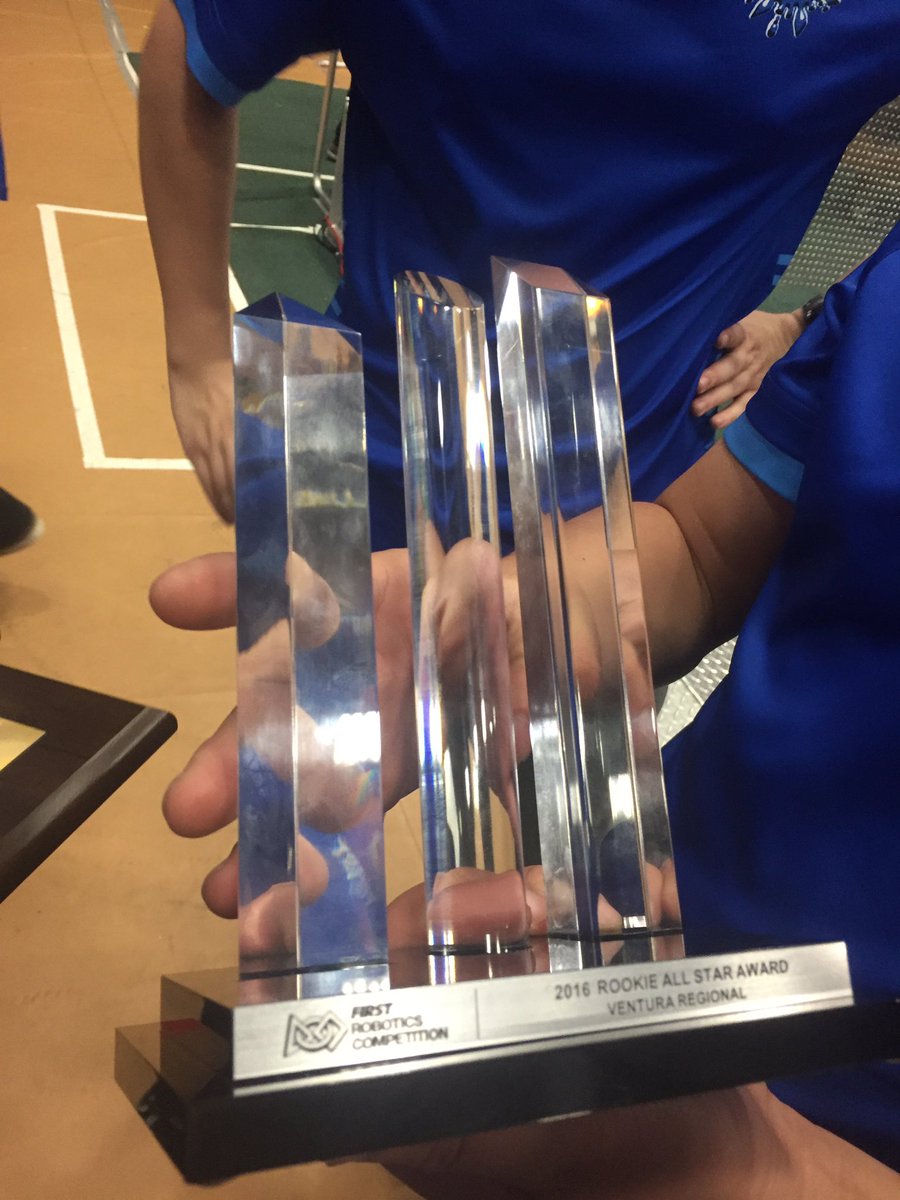 Our team won the Rookie All Star Award at Ventura regional! See you guys at the championship!@frcventura