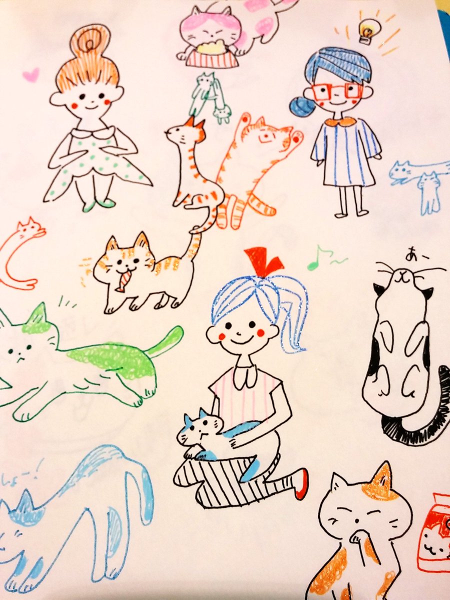 トゥールズ大阪梅田店 猫のイラストボールペン 本日の実演中に誕生した猫たちです かわいい猫たちがいっぱい ﾟwﾟ にゃー 明日もボールペンや色鉛筆を使ったイラストの実演をする予定です O T Co Oyew3w0uv7 Twitter