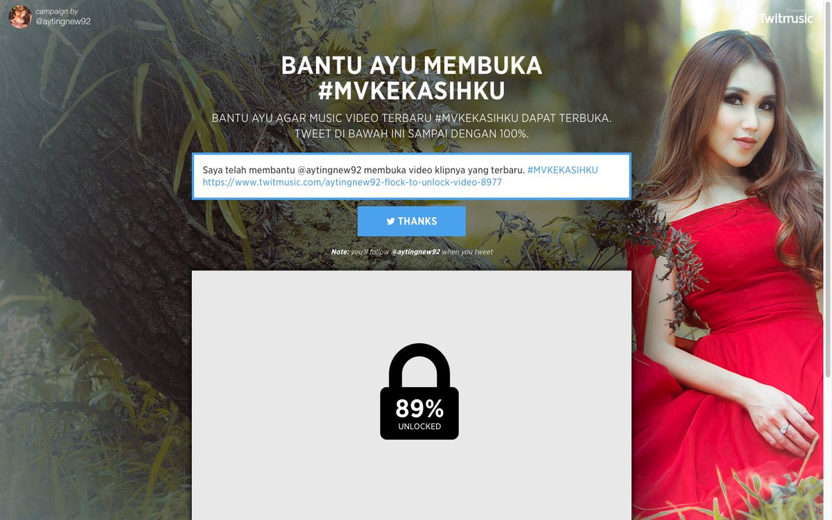 aytingnew92's tweet photo. Sippp udah 89%, tinggal 11% lagi wooo seru nih detik2 #MVKekasihKu bakal terbuka, ayo buka https://t.co/6FBPz496gM https://t.co/oIyjiKaFle