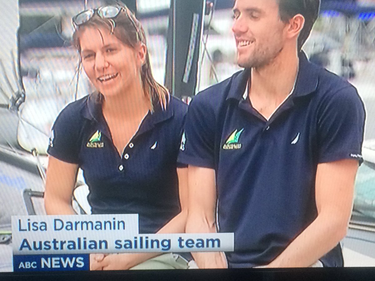 Tune into <a href="/abcnews/">ABC News</a> for story on <a href="/AUSOlympicTeam/">AUS Olympic Team</a> 's <a href="/WaterhouseJas/">Jason</a> &amp; <a href="/Lisa_Darmanin/">Lisa Darmanin</a> #roadtorio #comewithus #sailing