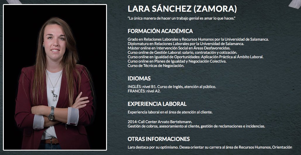 adecco_es's tweet photo. “La única manera de hacer un trabajo genial es amar lo que haces” Lara Sánchez #elCVmásvisto https://t.co/6CHj032K39 https://t.co/v4c3prouiF