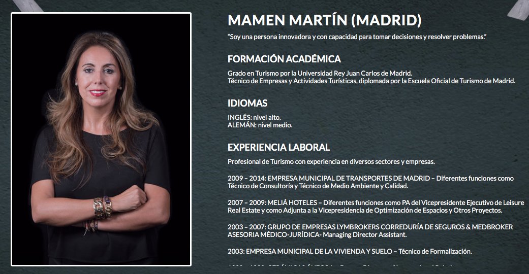 adecco_es's tweet photo. “Soy una persona innovadora y con capacidad para tomar decisiones y resolver problemas.” Mamen Martín #elCVmásvisto https://t.co/qrqSiT0wxF