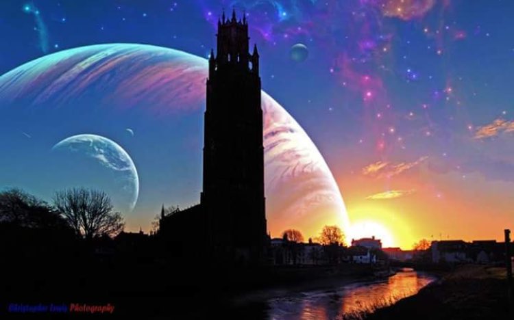 Creative shot <a href="/ChristiaanLowe/">Lowe Pro Photog</a> "Futuristic planet sky over Boston" <a href="/Discover_Boston/">Discover Boston</a> <a href="/standardboston/">Boston Standard</a> @bostontweeting
