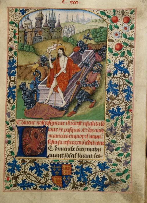 Happy #Easter to all! Image of the Resurrection, from the Vaux Passional  #manuscript ow.ly/ZNStv
