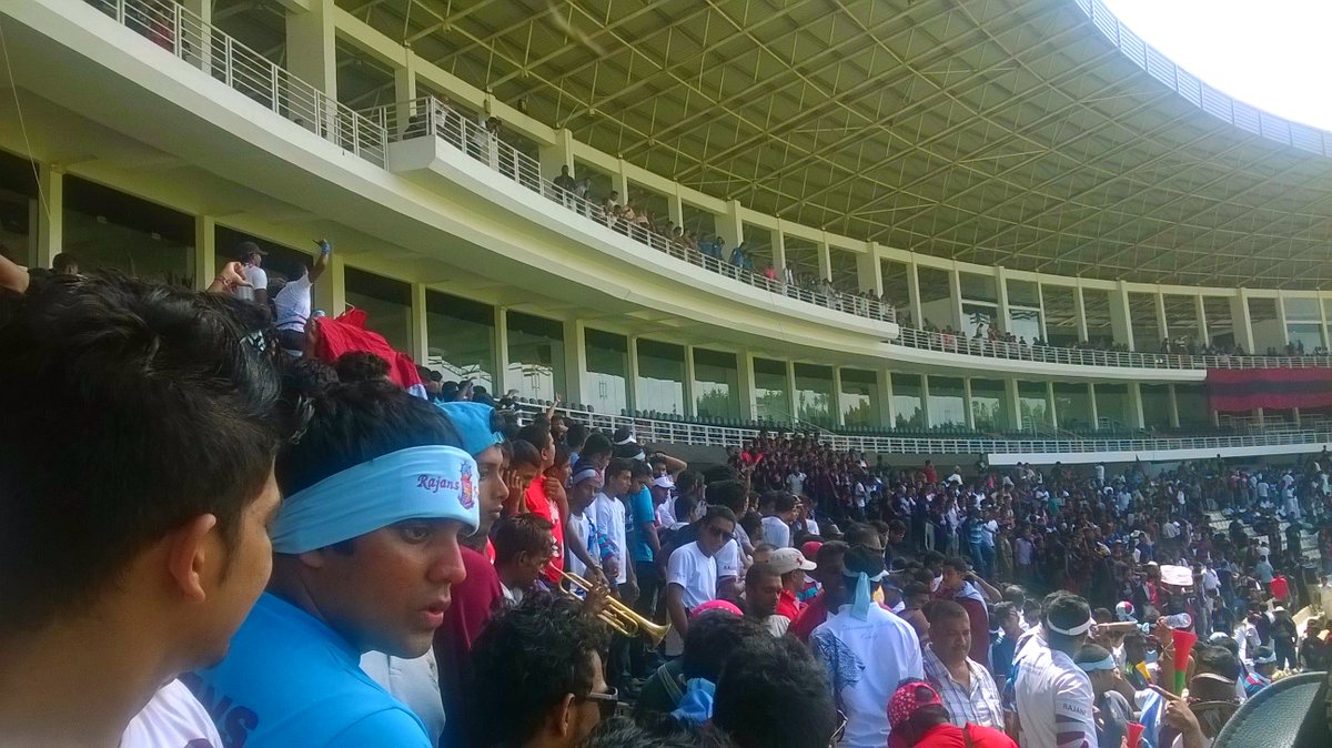 akhilasg's tweet photo. Pallekale in full swing #DRCK V #KCK #Rajans #GoRajans https://t.co/toxgH94ral