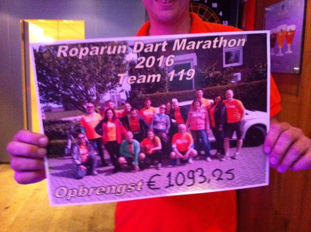 Team119's tweet photo. Hoppa! En weer Eur 1.093,25 erbij voor #Roparun door @Team119 . https://t.co/xtakniJux5