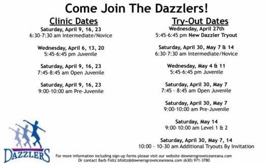 Can you believe that our clinics for tryouts start in 10 days?  We are getting excited. #synchroskating