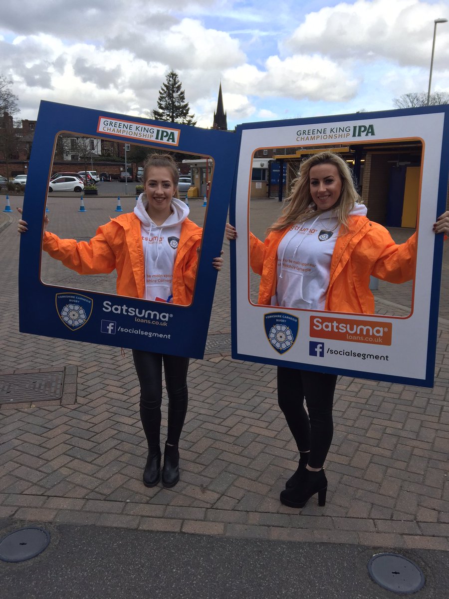 Come get your photos taken with the photo boards at <a href="/carnegierugby/">Yorkshire Carnegie</a> 󾁒  fb.me/2w92FqT0L