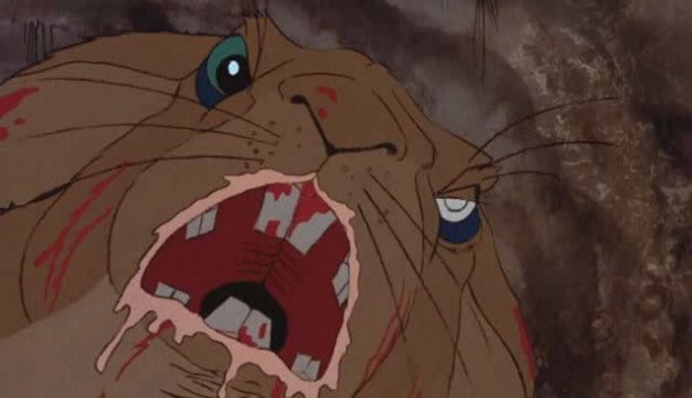 GraceBeeUK's tweet photo. Who's bright idea was it to show Watership Down on Easter Sunday #RIPeasterbunny https://t.co/necVpvmPnB