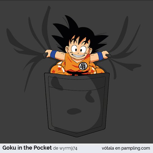 ¿Quieres que saquemos este diseño en camiseta? Diseño en concurso "Goku in a Pocket" by Wyrn974