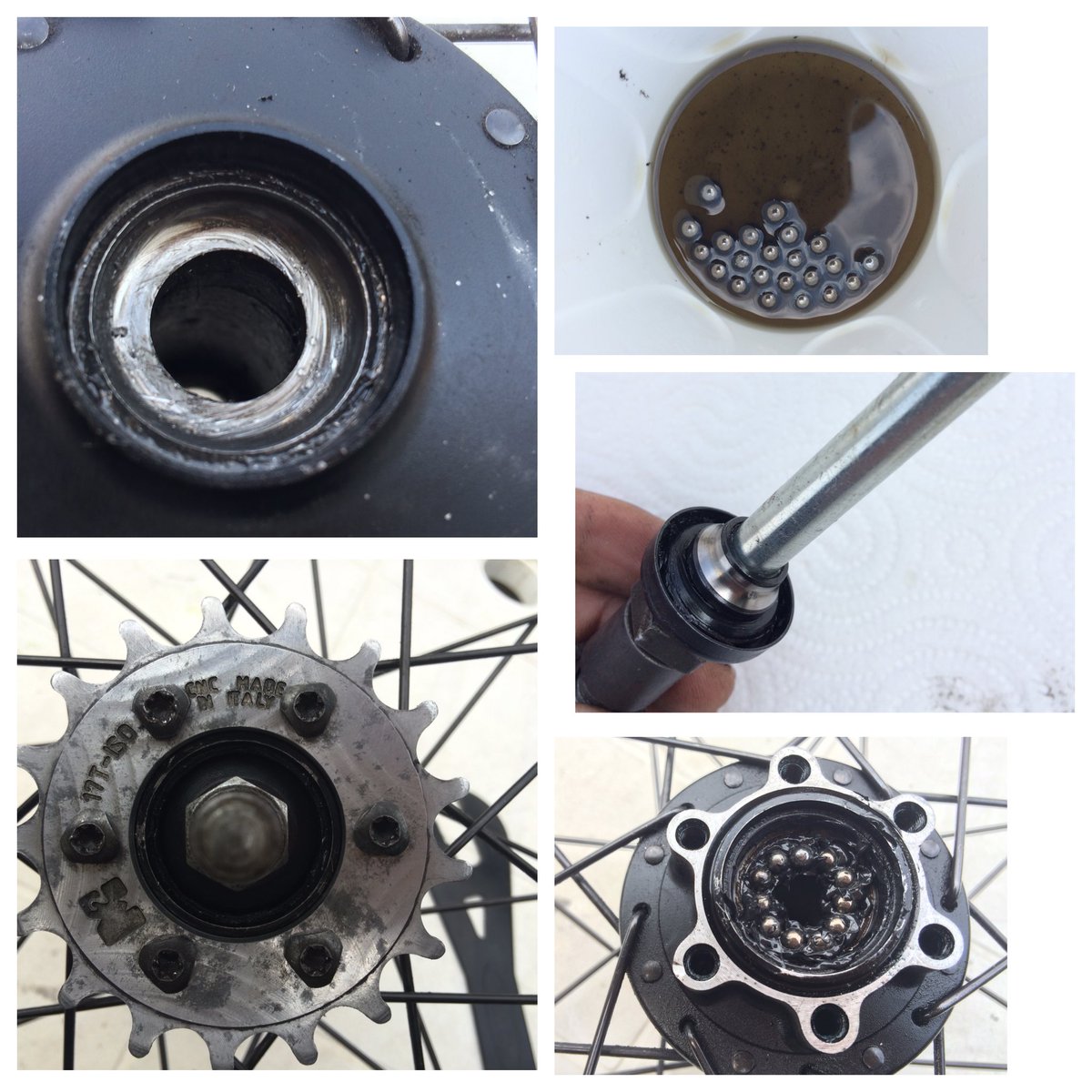 riky_76's tweet photo. After 3 years of intense daily use its time to make some maintenance! #xtHub #fixedgear #isoCog #mquadro #shimano https://t.co/4c7gITzzsY