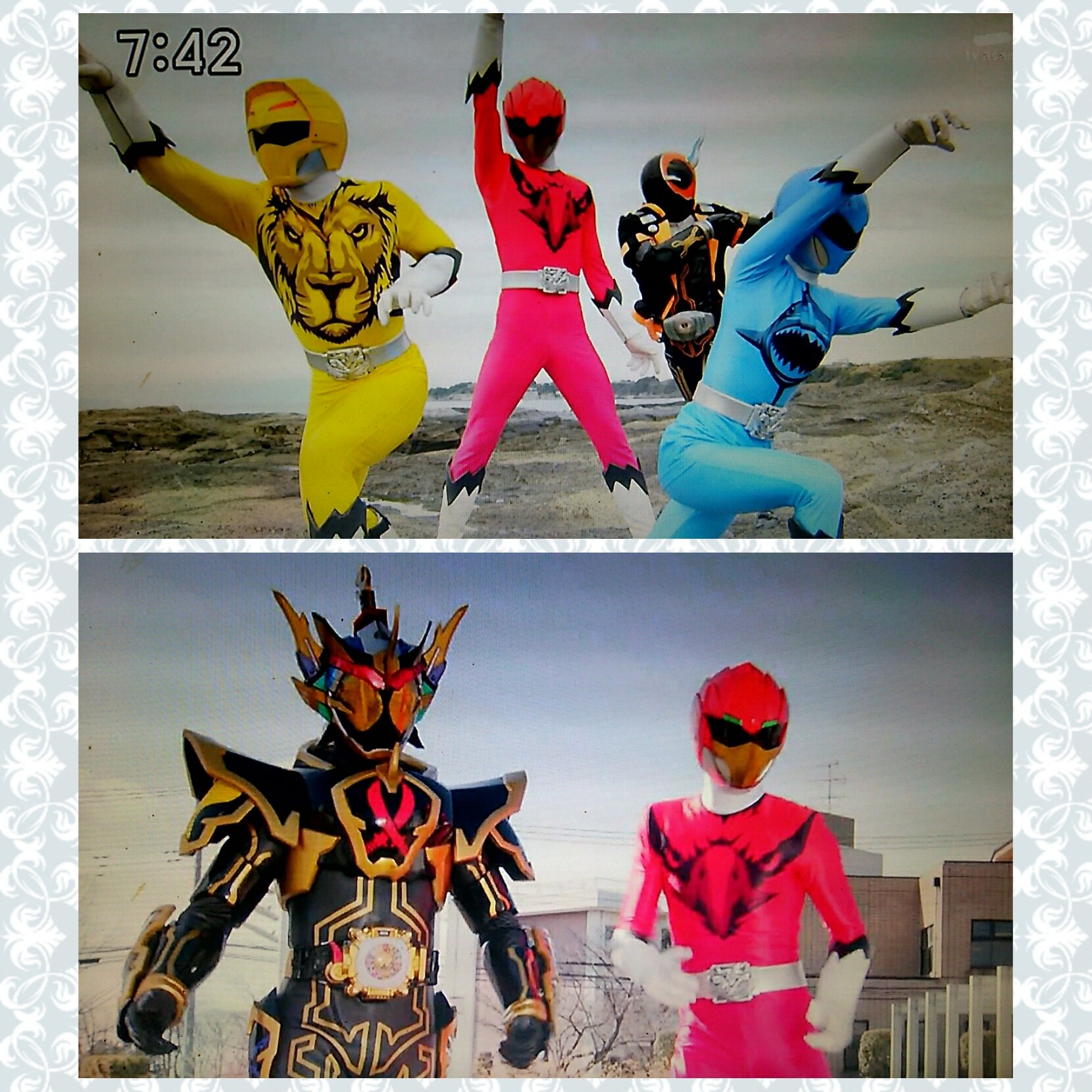 ばしみけ Pちゃん 今回は戦隊 ライダーコラボで それぞれゴーストやレッドが参戦 ジュウオウジャーはゴーストが出て思わず皆と ポーズ決めw ゴーストは借りを返すぜとレッドが スーパー戦隊 ジュウオウジャー 仮面ライダー 仮面ライダーゴースト