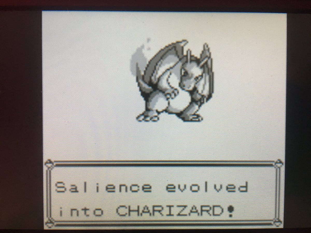 SalienceGas's tweet photo. Them #Feels when you first get your #Charizard #Pokemon #Red #Gen1 #3RdBadge #ThunderBadge #L.TSurge #Level #36 https://t.co/vx1XehCs47
