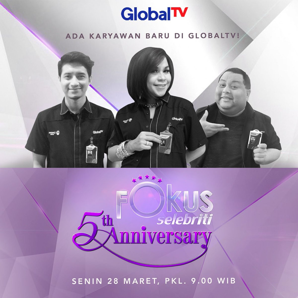OfficialGTVID's tweet image. Mau liat aksi karyawan baru @MelaneyRicardo @ChandKelvin &amp;amp; PamPam??? #FoSel5thAnniv @Globaltvseru
