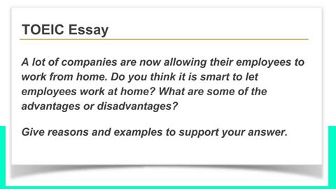 WritingAcademi's tweet photo. #TOEIC #Essay: Do you think it is smart to let employees work at home?
https://t.co/D6WnlYNwDS https://t.co/FRhHqyCP21