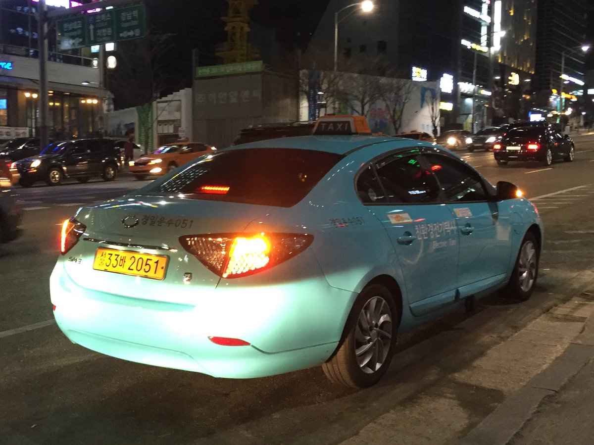 If you find bright blue taxi in #Seoul, It means you're using eco-friendly electric taxi. #SeoulTip #SM3ZE #Korea