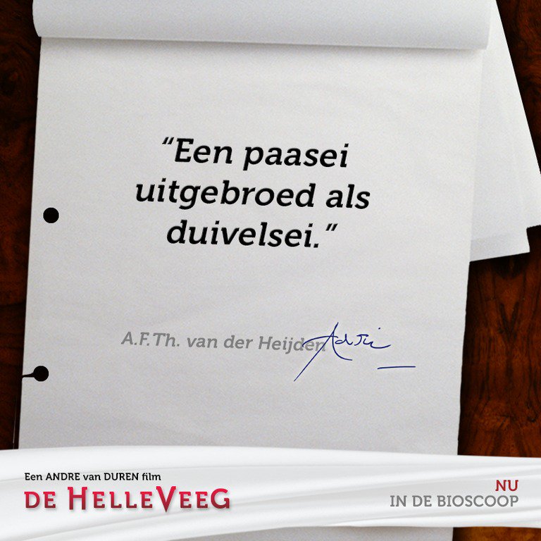 Wij wensen je een bitterzoet pasen! 

De Helleveeg - nu in de bioscoop.