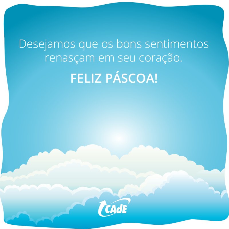 CAdE_RN's tweet photo. Desejamos que os bons sentimentos estejam sempre presentes na sua vida! Feliz Páscoa! https://t.co/6gUW6P1I7x