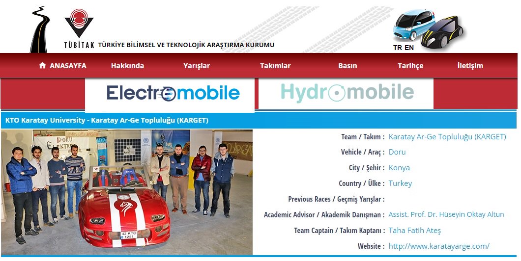 1-7 Ağustos Tarihlerinde İzmit Körfez Pistinde gerçekleşecek TÜBİTAK Yarışlarına katılımımız onaylandı. <a href="/ktokaratay/">KTO Karatay Üniversitesi</a>