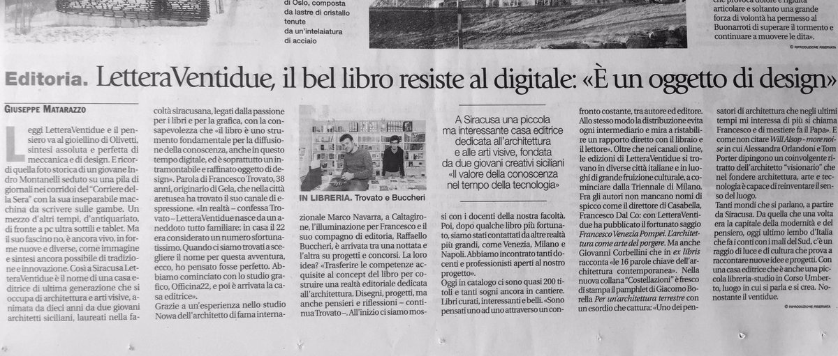 Dicono di noi...sull'Avvenire di oggi