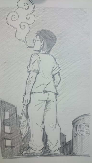 タバコ吸って寝ます。 