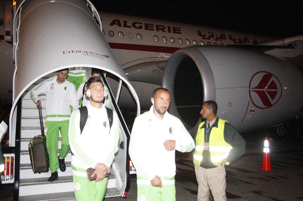 CAN 2017 : Arrivée de la sélection algérienne à Addis-Abeba 2