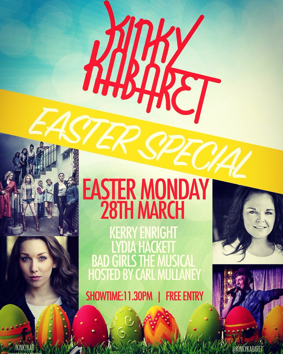 Free chocolate, cocktails and entertainment tomorrow night at <a href="/KinkyKabaret/">Kinky Kabaret</a> with <a href="/carlmullaney/">Carl Mullaney</a> @BadGirlsMusical
