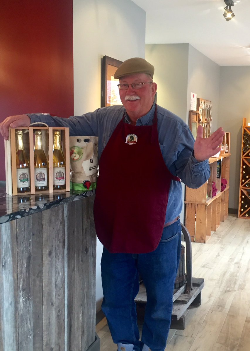 shcider's tweet photo. Cider King Tom's day to dazzle you with his charm, and wares. Open 11-4. Happy Easter!!  #Summerland #applecider https://t.co/B4kDDNOcYp