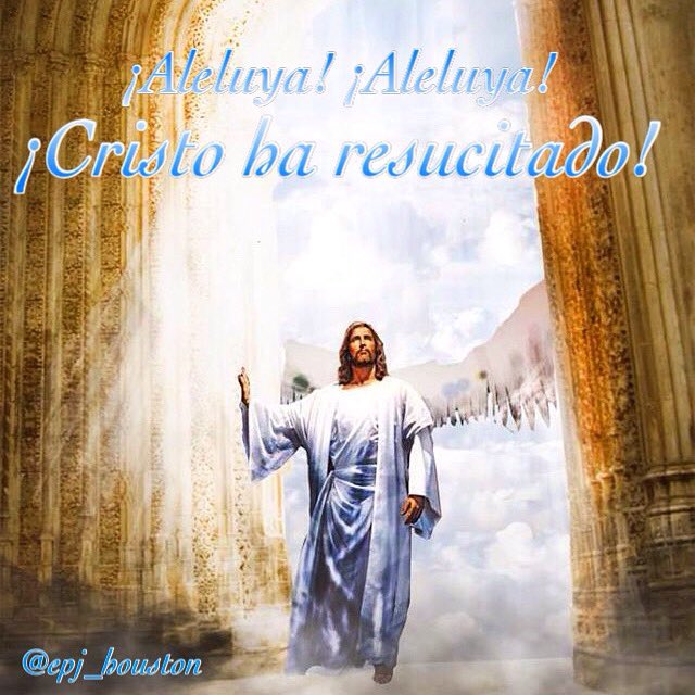EPJHouston's tweet photo. ¡Jesucristo ha resucitado!
¡Feliz Pascua de Resurrección a todos! 🙏🏼❤️😇
#epjhouston #happyeaster #godblessyou https://t.co/rdfTMcPECX