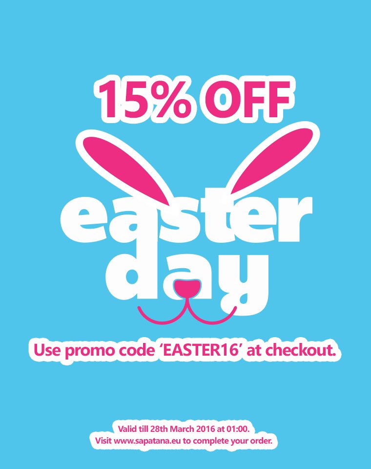 Sapatana's tweet photo. Happy Easter. 15% off all new services with code EASTER16. https://t.co/0Vg9P8qp7u
#webhosting #vps #web #cloud https://t.co/0rAVJuLpGx