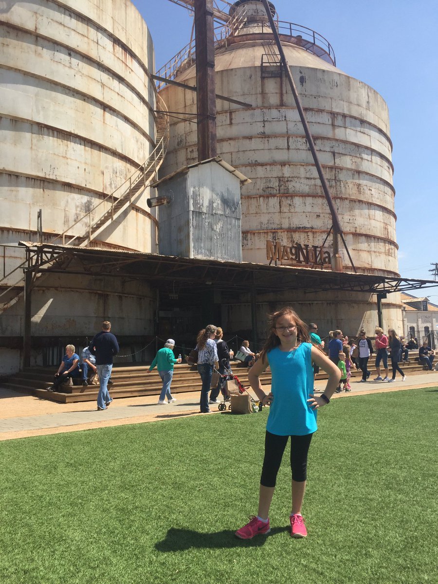 Happy Helen visiting the Silos/Magnolia Market of HGTV's Fixer Uppers, one of her favorite shows. <a href="/chippergaines/">Chip Gaines</a>